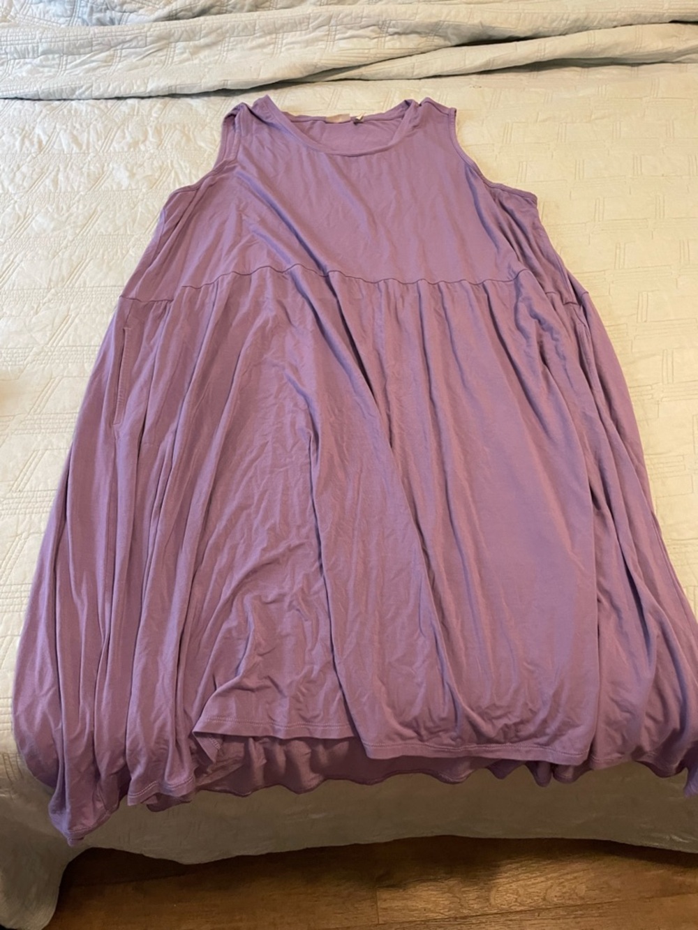 LOGO by Lori Goldstein Lavender Sleeveless Swing Dress